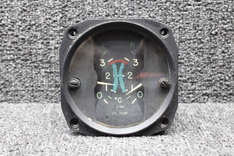 5812 Hickok Dual Cylinder Temperature Indicator with Probes and Harness (Hazy)