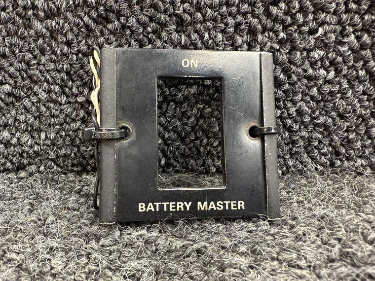 49772-002 Piper PA-31T Electroluminescent Battery Master Placard