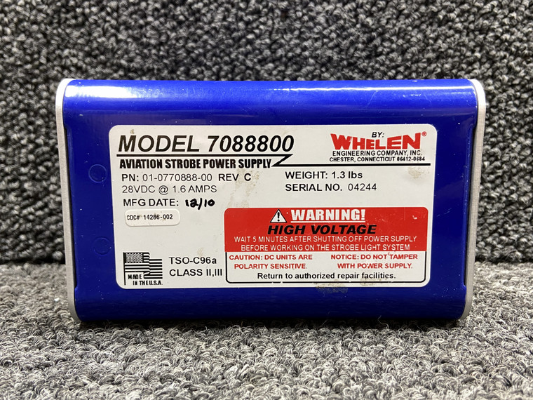 01-0770888-00 Whelen 7088800 Strobe Power Supply Assy (28V, 1.6A)