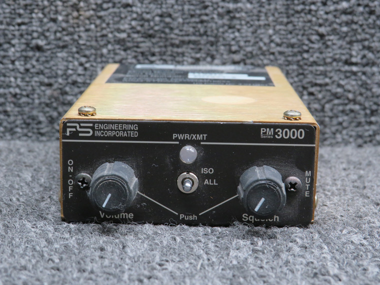 11931A PS Engineering PM3000 Stereo Panel Mounted Aircraft Intercom