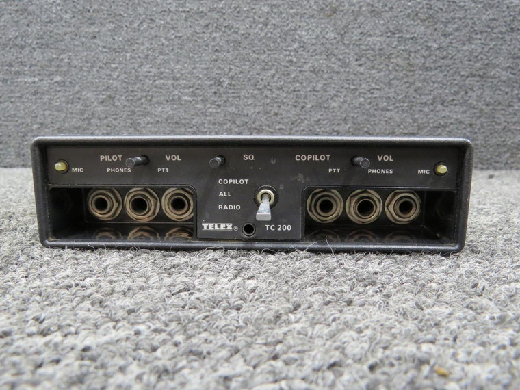64200-000 Telex TC-200 Co-Pilot Intercom Unit Assembly (Missing Knobs) (Core)