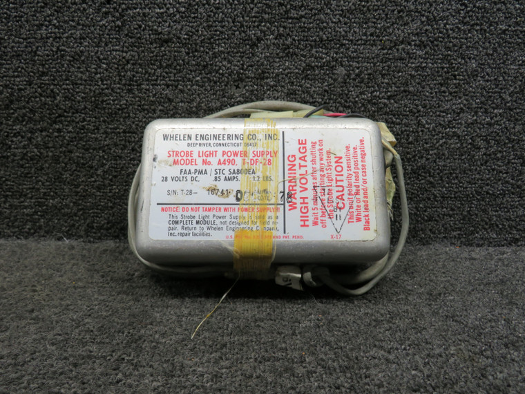 A490-T-DF-28 Whelen Strobe Light Power Supply (28V) (Unattached Base)