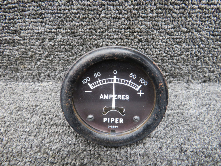 D-2684 Piper Ammeter Indicator with Bracket (Range: -100 to 100 Amps)