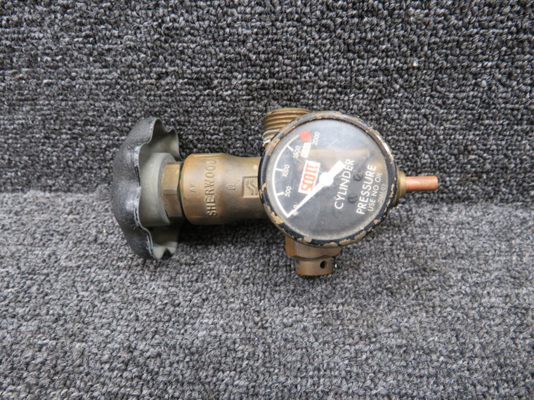 Scott Type M Oxygen Regulator Valve with Pressure Indicator