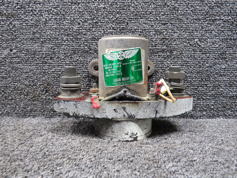 7401-C (Alt: AN3380-1) Leech Unsealed Relay 28V, 400A (Slight Rust)