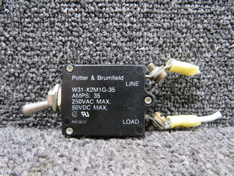 W31-X2M1G-35 Potter &amp; Brumfield Toggle Circuit Breaker (Volts: 50 or 250)