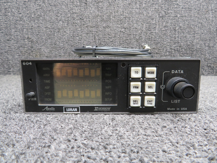 430-0166-013 Apollo II Morrow 604 Loran Nav Unit with Tray, Flybrary