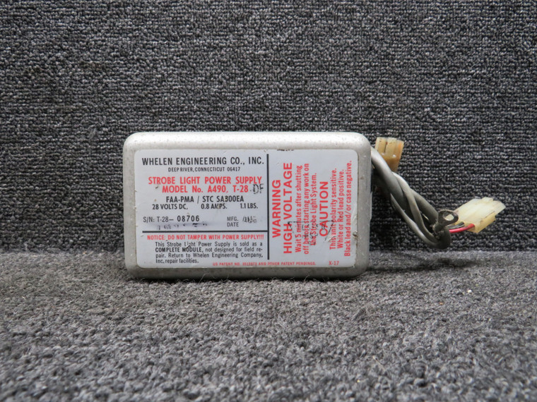 A490-T-28-DF Whelen Strobe Light Power Supply, 28V (Corroded Housing)