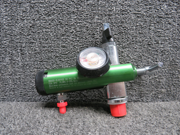 HCS8725M Medline Mini Oxygen Regulator with Cylinder Post Valve