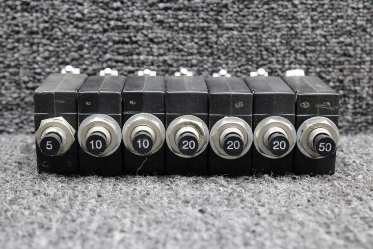 W23-X1A1G-5, W23-X1A1G-50 Tyco, Potter and Brumfield Circuit Breakers Set of 7
