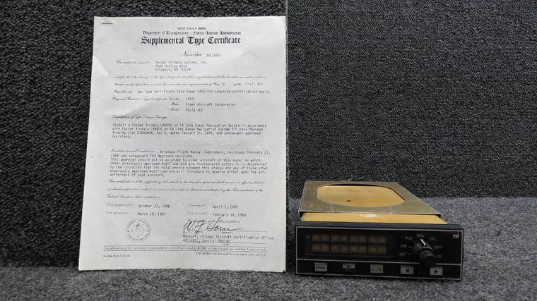 805DO630-41 Foster F4 Loran-C Receiver with Mods, Tray and STC