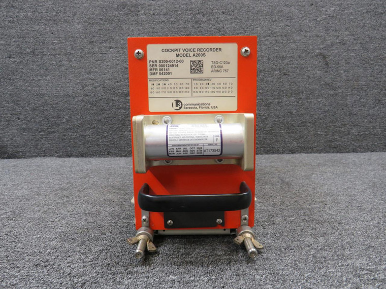 S200-0012-00 L3 Communications A200S Cockpit Voice Recorder w Mods &amp; Revisions