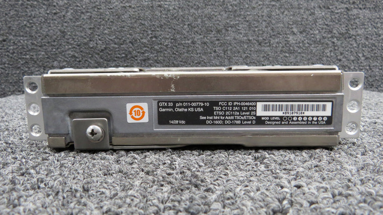 011-00779-10 Garmin GTX-33 Remote Transponder with Mods and Tray