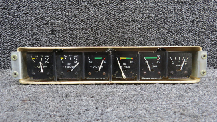 660148 Stewart Warner Instrument Gauge Cluster (No Cover)