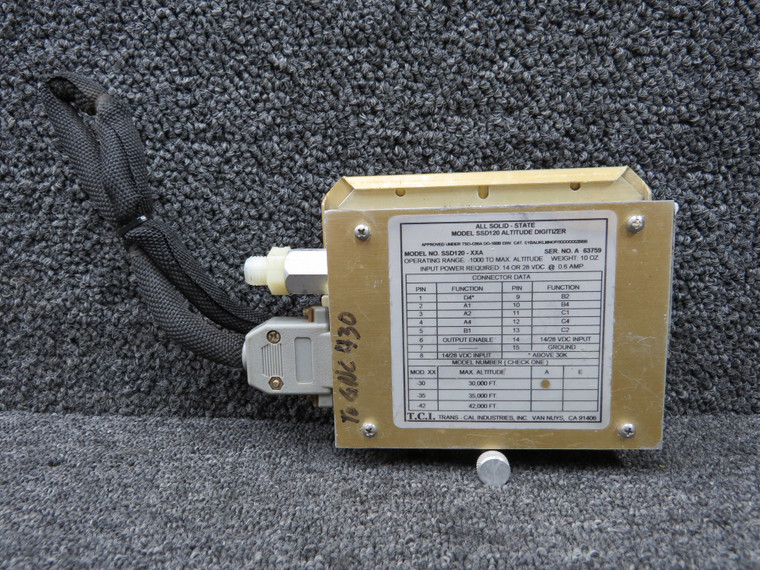 SSD120-30A Trans-Cal All Solid-State Altitude Digitizer with Connector 14 or 28V