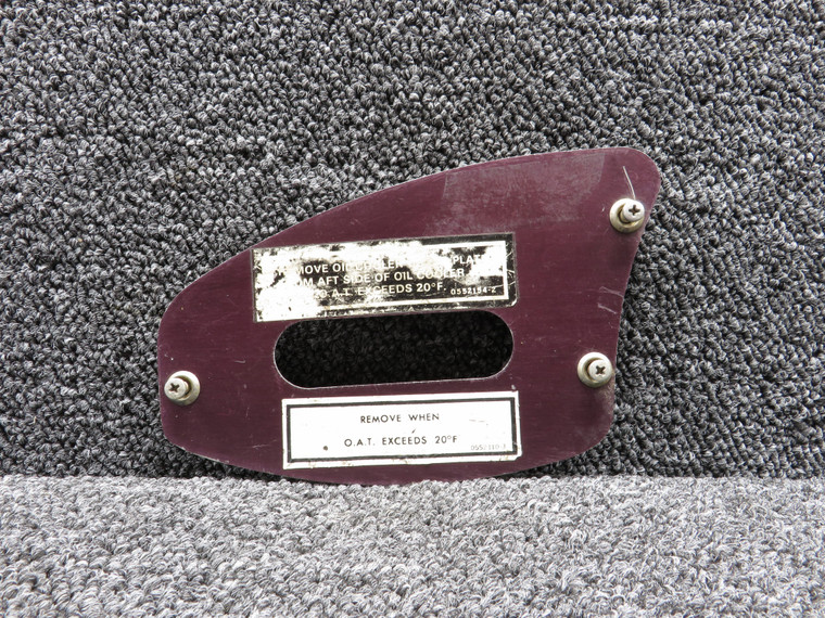 0552110-3 Cessna 172RG Winterization Placard with Mounting Brackets