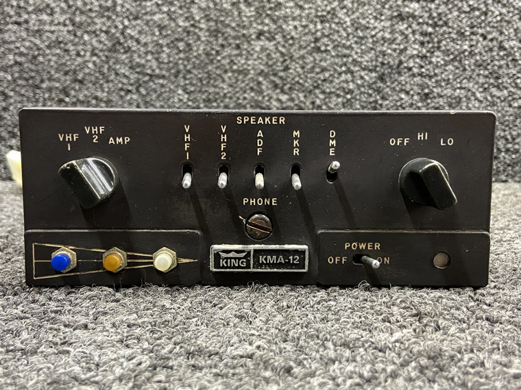 KMA-12 King Radio Audio Panel Assembly (Damaged Lock)
