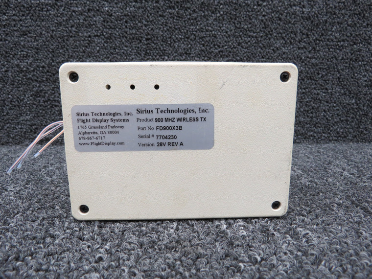 FD900X3B Sirius Technologies Flight Display Unit (Volts: 28, Rev: A)