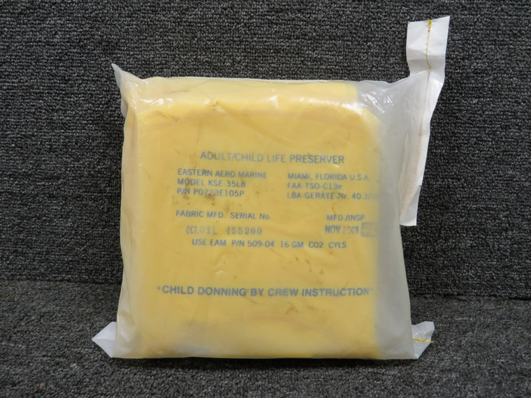 P0723E105P EAM KSE-35L8 Adult-Child Life Preserver w Green Repairable Tag (Core)