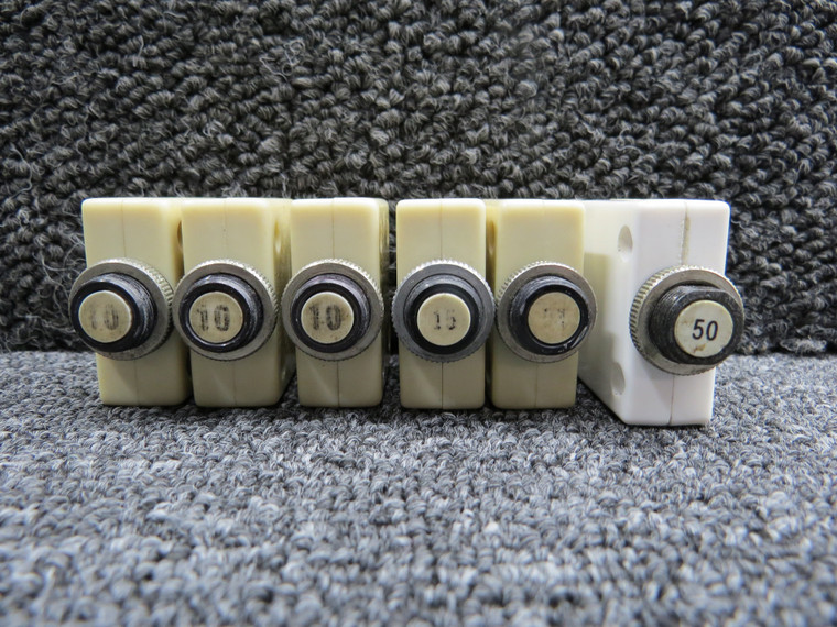 S-1360-10, S1360-15 Mechanical Products Push Button Circuit Breaker Set of 6