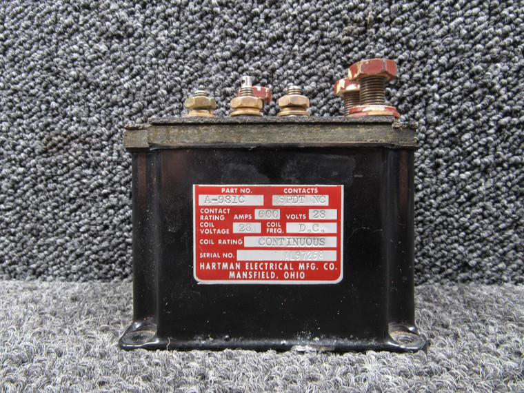 A-981C Hartman Electrical Contactor (Volts: 28, Amps: 600)