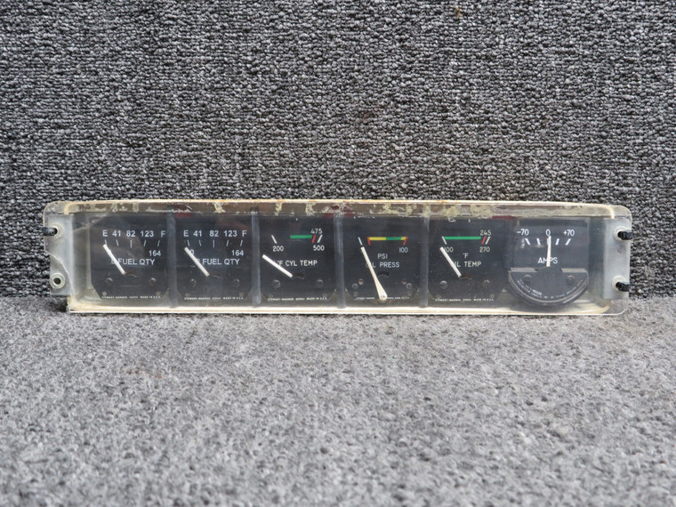 436410-P10 Stewart Warner Instrument Gauge Cluster Assembly (Damage)