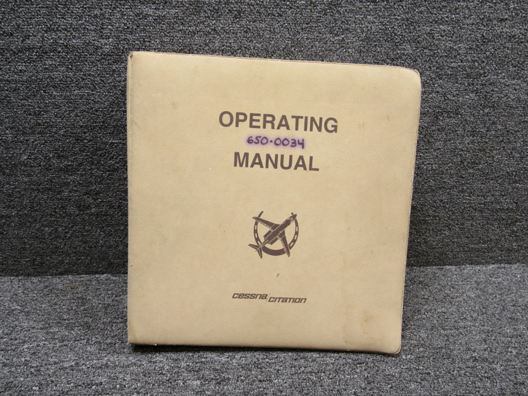650OM06 Cessna 1993 Citation III Operating Manual