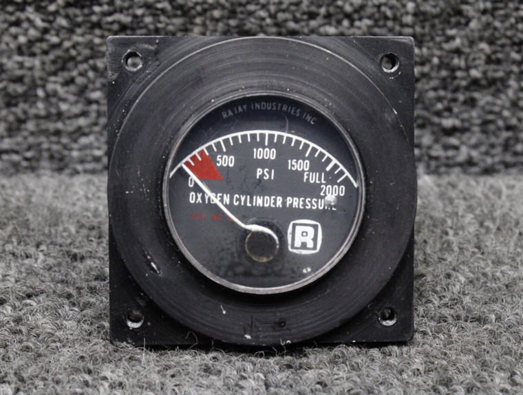 751-896 Piper PA32RT-300T Rajay Industries Oxygen Cylinder Pressure Gauge