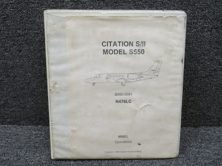 S550-0091 MMEL Operations 2005 Cessna Citation S-II Flight Operations