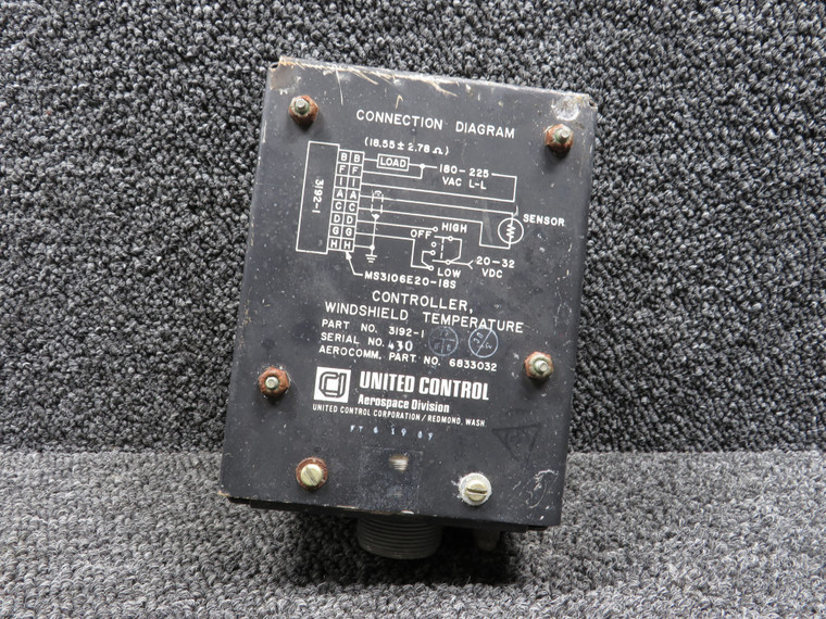 3192-1 (Alt: 6833032) United Windshield Temperature Controller Assembly