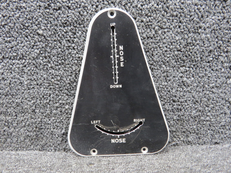 17441-003 Piper PA-23-150 Tail Trim Indicator Placard