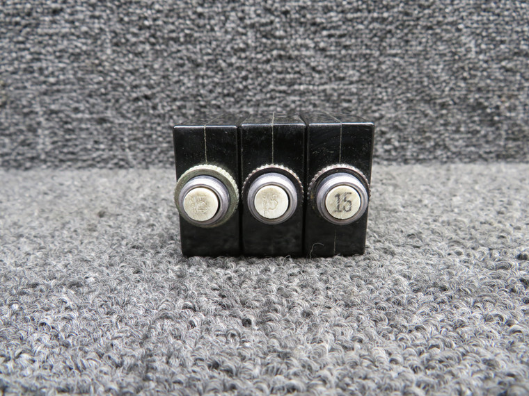 S-1360-15L Wood Electric Circuit Breaker Set of 3 (Amps: 15)