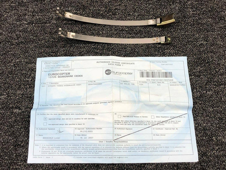 350A75400900 Eurocopter Strap Hydraulic Tank (NOS) (SA)