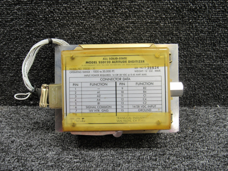SSD120-30 Trans-Cal Altitude Digitizer Assembly, 14-28V