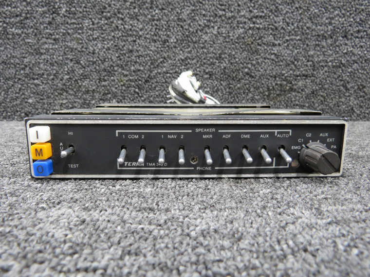 0900-0419-00 Terra Corporation TMA 340D Maker Beacon Receiver Audio Panel w Mods
