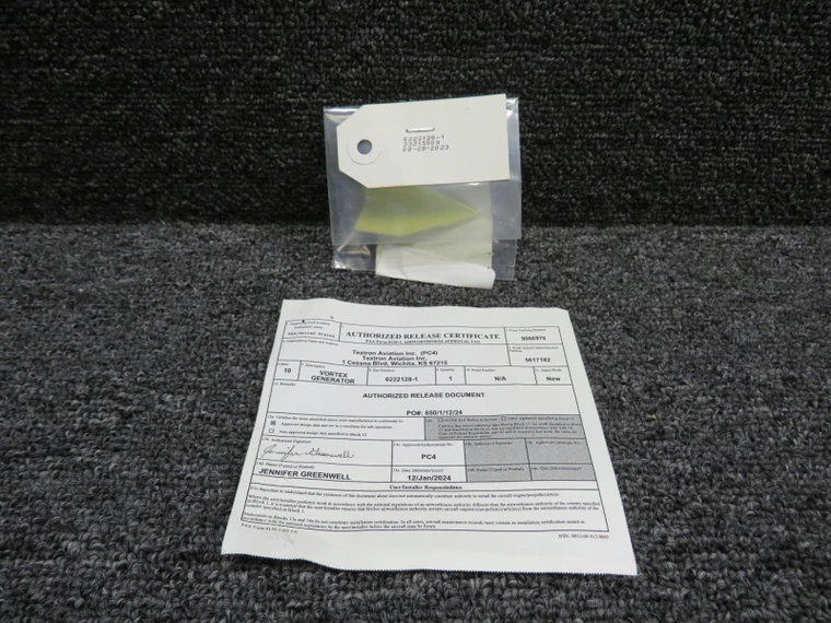 6222128-1 Cessna Citation III 650 Vortex Generator with 8130-3 (New Old Stock)