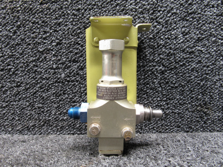 AC-A767F-415 (Alt: 206-076-034-101) Bell 206III Hydraulic Filter Assy w Bracket