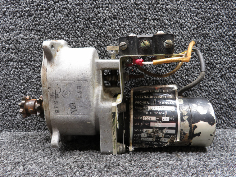 9910055-1 Cessna Flap Actuator Motor Assembly (28V, 12A)