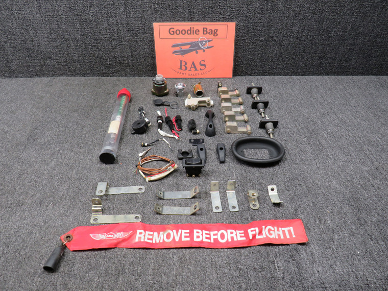 Cirrus SR22 Goodie Bag with Switches, Covers, Solenoids, Brackets, Fuel Stik, etc