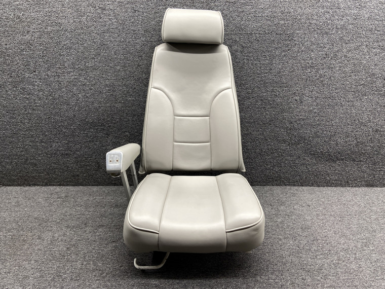 60-530294-1, 60-530139-2 Beech B60 Pilot Seat Assembly w Cam Adjust &amp; Armrest
