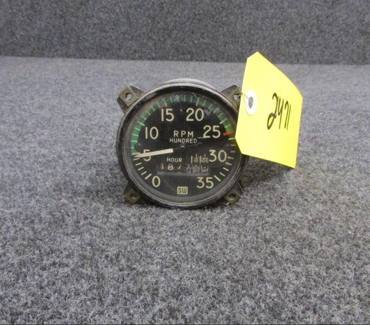 813020 Stewart Warner Mechanical Recording Tachometer Indicator (CORE)