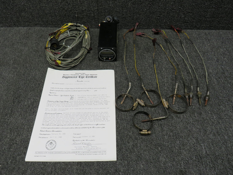 SR-8A Electronics Int Exhaust Gas Temp Indicator w Probes, Wiring Harness, STC