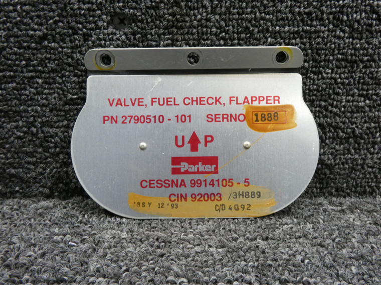 2790510-101 (Alt: 9914105-5) Parker Fuel Flapper Valve Assembly