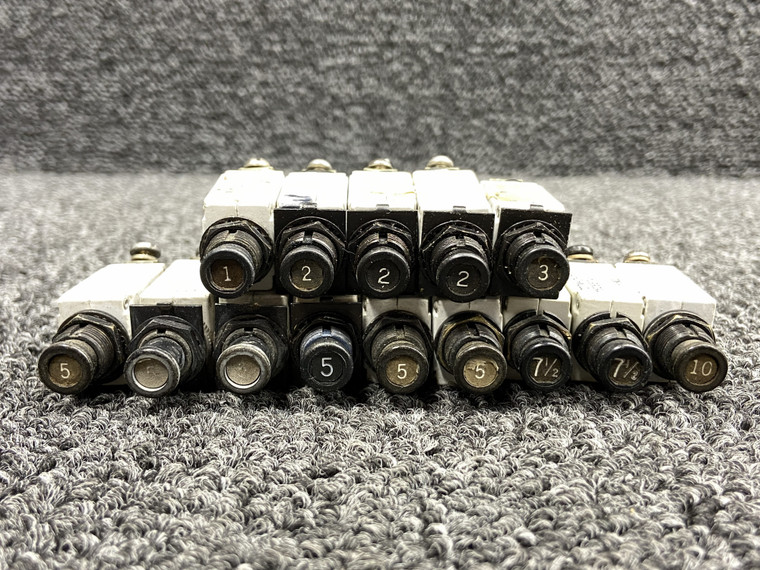 7277-2, 7274-2 Klixon Press To Reset Circuit Breaker Set (Various Amps)