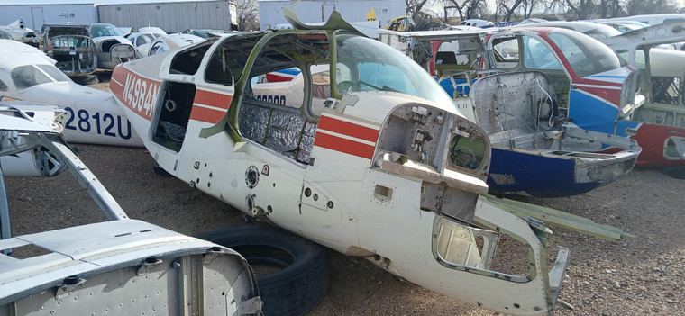 Beechcraft V35B Fuselage w Bill of Sale, Data Tag, and Logs