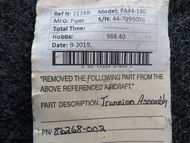 86268-002 Piper PA44-180 Nose Gear Trunnion Support