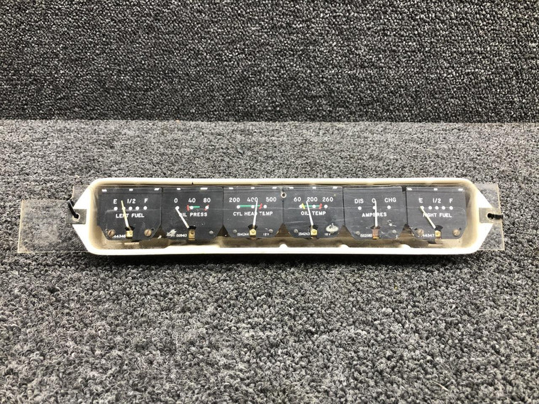 35-324401-1 Beechcraft H35 Engine Instrument Gauge Cluster (Volts: 12)
