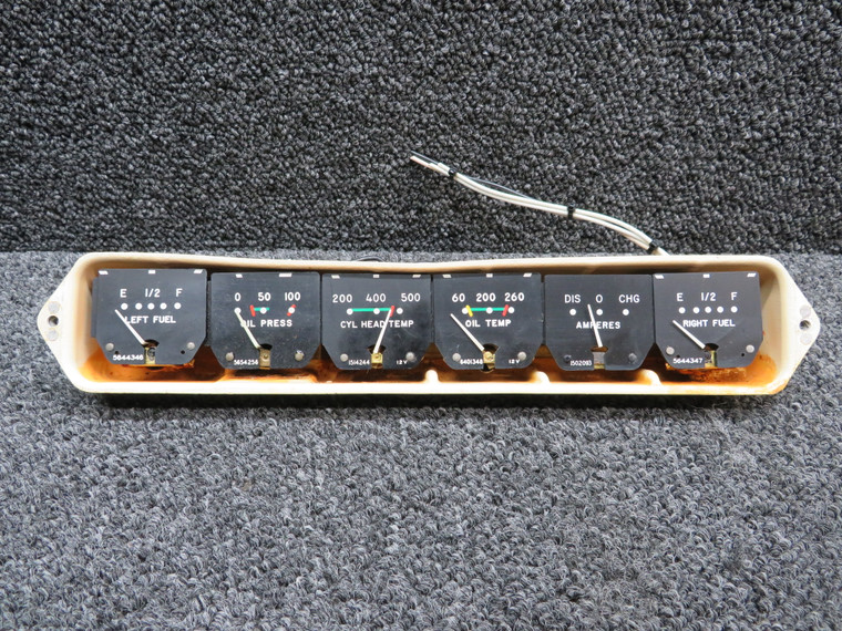 35-324401-13 Beechcraft 35 Engine Instrument Gauge Cluster (Volts: 12)