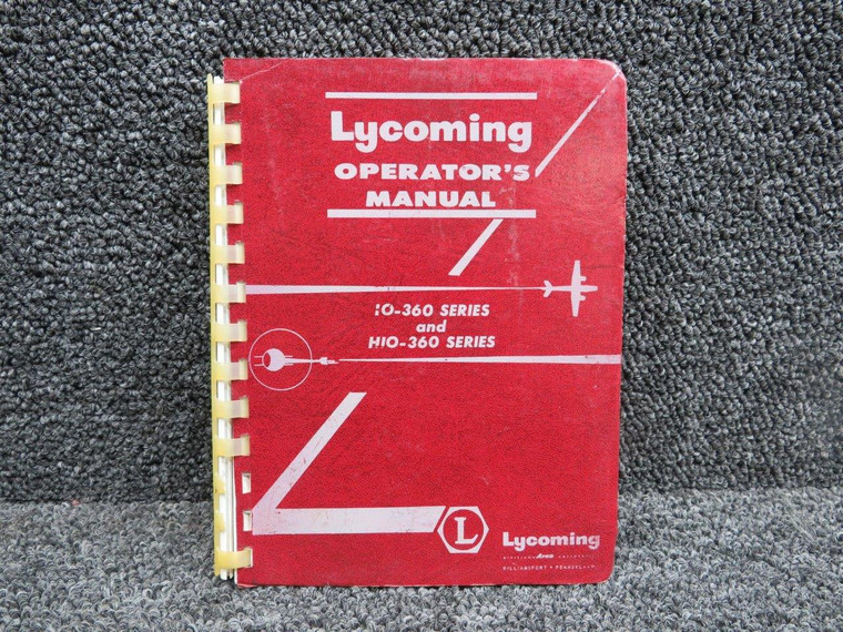 60299-16 1964 Lycoming IO-360 &amp; HIO-360 Operators Manual