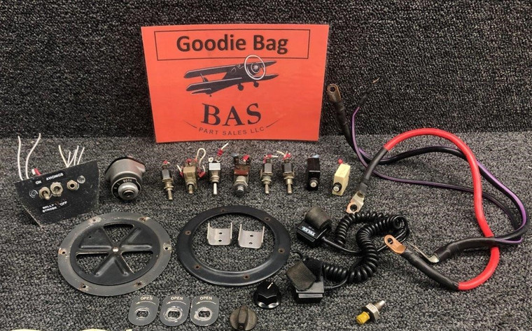 1964 Piper PA28-160 Goodie Bag (Emblems, Switches, Wiring)